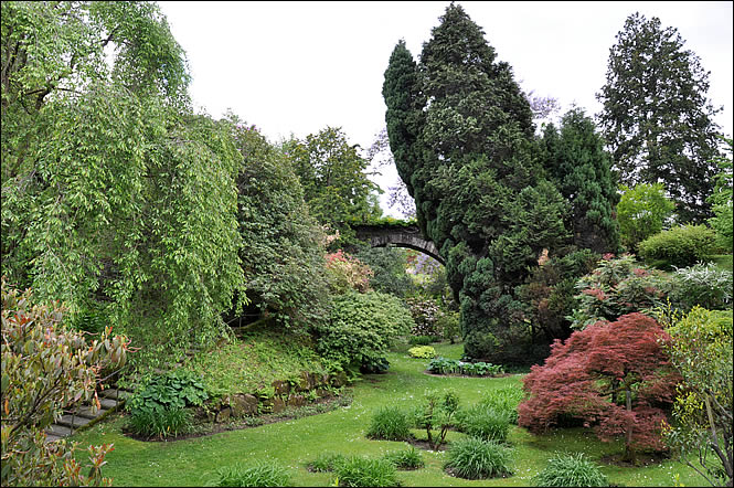 Vue des jardins de la villa Taranto